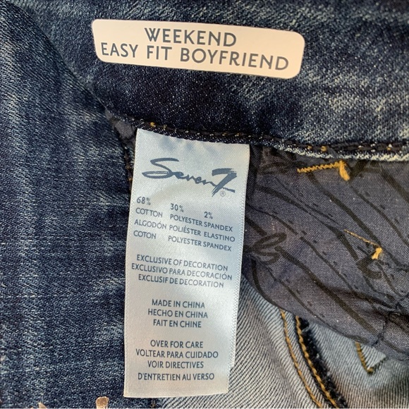 NWT SIZE 14 SEVEN7 WEEKEND EAST FIT BOYFRIEND MEDIUM BLUE BOYISH JEAN - Picture 10 of 16